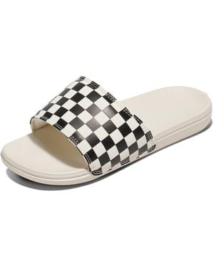 Vans Claquettes à enfiler pour femme Motif damier - Neutre