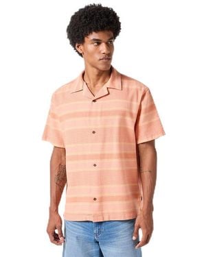 Wrangler Resort Short Sleeve Shirt Xl Orange - Pink