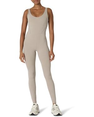 Amazon Essentials Active Formflex Buttery Soft One Piece Full Length Leggings Jumpsuit With Built-in Bra - Natural