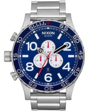 Nixon Analog Japanisches Quarzwerk Uhr mit Edelstahl Armband A083-5091-00 - Blau