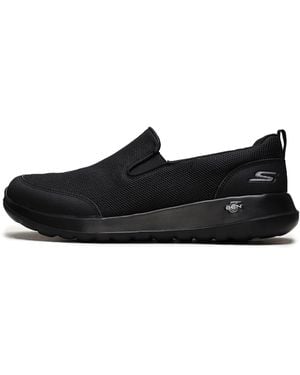 Skechers Go Max Clinched-athletic Mesh Double Gore Slip On Walking Shoe - Black