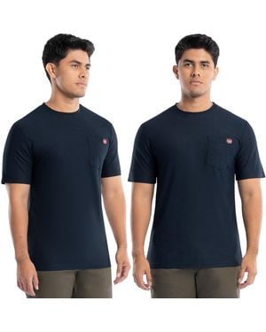 Wrangler S Short Sleeve Upf 40 Performance Pocket T-shirt - Blue