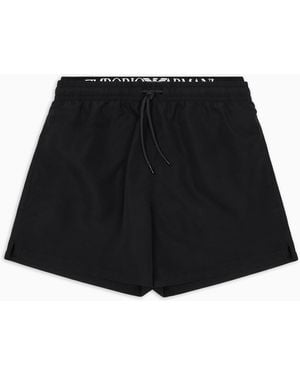 Emporio Armani Mid Boxer Badehose - Schwarz