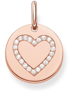 Thomas Sabo Damen-Anhänger Roségold – Unendlichkeit Mit Diamanten, 925er Silber Vergoldet