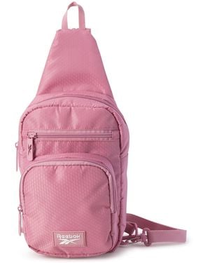 Reebok Compact Convertible Strap Crossbody Bag Travel Sling Bag - Gym & Travel - Pink
