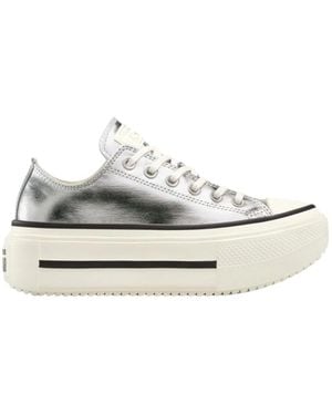 Converse Ctas Lift Double Stack Ox Silver Eg Size 36.5 Eu Silver Egret Black 36.5 - White