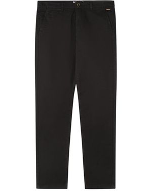 Springfield Chino Slim Effen Kleur Zwart