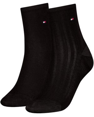 Tommy Hilfiger Shine Calcetines Cortos - Negro