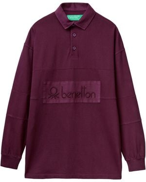 Benetton Poloshirt M/l 3g9wu3020 Polo Shirt - Purple