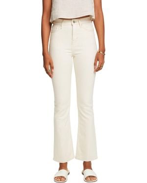 Esprit Bootcut-Jeans mit besonders hohem Bund - Weiß