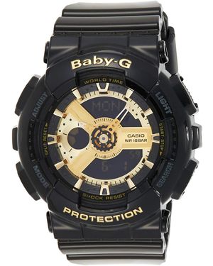 G-Shock Orologio Sportivo da Donna Display analogico-Digitale e Cinturino Nero BA-110-1ACR