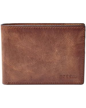 Fossil Derrick Leather Bifold Wallet - Brown