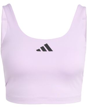 adidas Power Light Support Bra Tank Top - Purple