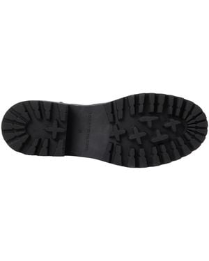 Tommy Hilfiger Flag Suede Mid Heel Chelsea - Black