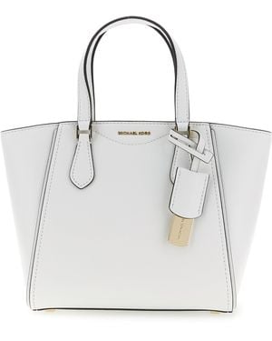 Michael Kors Sm Conv Tz Tote Xbody - Wit