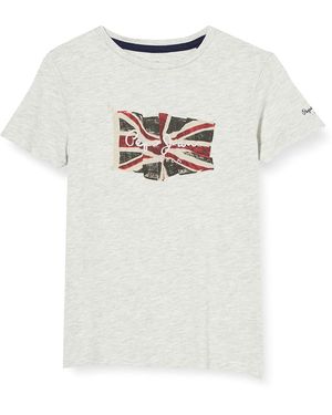 Pepe Jeans Flag Logo S/S T-Shirt - Blu