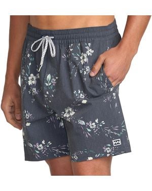 Billabong Good Times Layback Elastic Waist 16 Inch Swim Trunks - Blue
