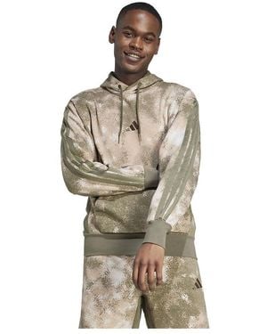 adidas Aop Colourblock Hoodie Xl Green - Metallic