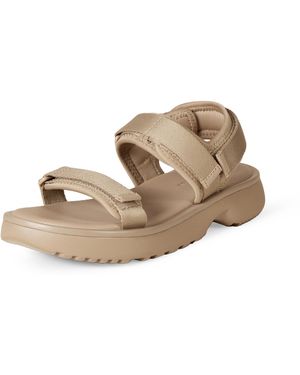 Amazon Essentials Sandalo Sportivo con Soletta in Memory Foam e Cinturini Imbottiti Regolabili Donna - Marrone