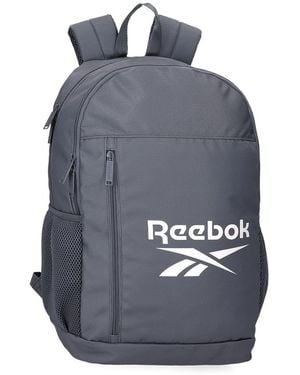 Reebok Ashland Backpack Double Compartment Grey 30x48x15cm Polyester 21.6l By Joumma Bags - Blue