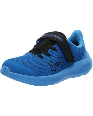 Under Armour Pre School Pursuit 3 Big Logo Alternate Closure Running Shoe - Blu