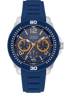 Guess Orologio Multi-quadrante Quarzo Uomo con Cinturino in Silicone W0967G2 - Blu