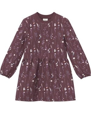 S.oliver Thermofleece-Kleid mit All-Over-Print - Lila