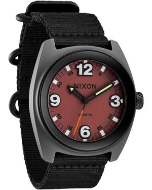 Nixon Clutch 42 A1447-100m Water Resistant Analog Field Watch - Black