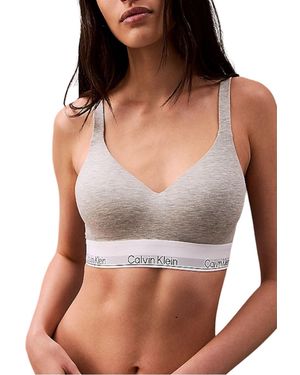 Calvin Klein Reggiseno a Bralette Donna Lift Elasticizzato - Grigio
