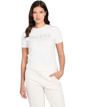 Guess S Short Sleeve Octavia T-shirt - White