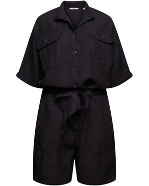 Esprit Playsuit Met Een Bindceintuur - Zwart