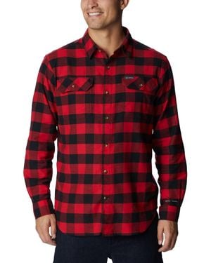 Columbia Flare Gun Cotton Blend Flannel Shirt - Red