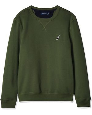 Nautica Basic Crew Neck Fleece Sweatshirt - Verde