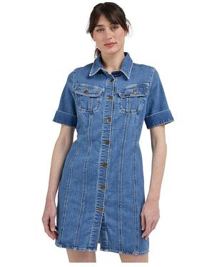 Lee Jeans Rider Shirt Dress Abito Casual - Blu