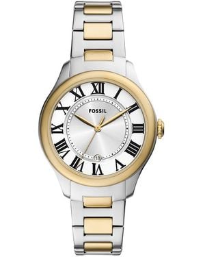 Fossil Gilmore Three-hand Date Two-tone Stainless Steel Watch - Metallic