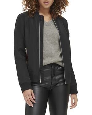 Levi's Poly Bomber Jacket With Contrast Zipper Pockets - Black