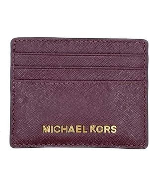 Michael Kors Jet Set Travel Flap Card Holder Merlot - Multicolore