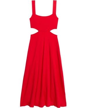 Superdry Jersey Cutout Midi Dress - Red