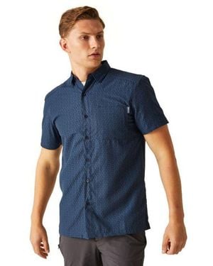 Regatta Mindano Viii Short Sleeve Shirt - Blue