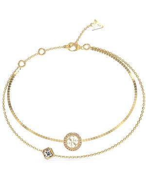 Guess Pulsera 4G Crush JUBB04160JWYGS acero inoxidable doble - Metálico