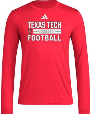 adidas S Pregame Long Sleeve T-shirt - Red