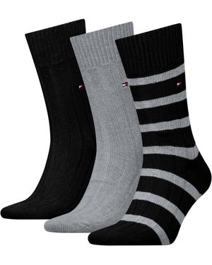 Tommy Hilfiger 8719965009202 Th Men Sock 3p Geschenkdoos Bootsock - Zwart