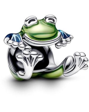 PANDORA Moments Elephant Sterling Silver Charm With Clear Cubic Zirconia - Green