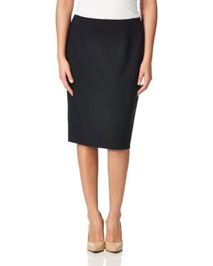 Calvin Klein Straight Lux Suit Skirt - Black