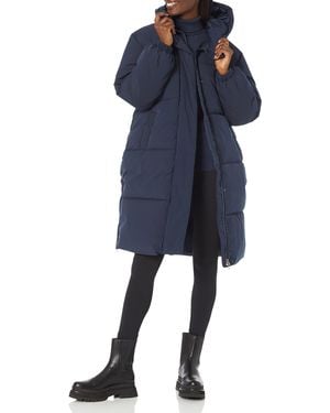 Amazon Essentials Oversized Hooded Long Puffer Jacket - Blue