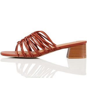 FIND Merk - Vinden. Weave Block Heel - Bruin
