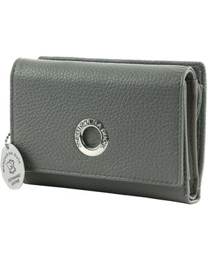 Mandarina Duck Mellow Leather Wallet with Flap M December Sky - Grigio