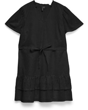 Vero Moda Vmtrine Ss Short Lace Dress WVN Noos - Schwarz