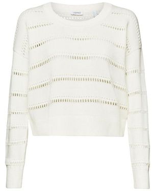 Esprit 044ee1i320 Pullover Jumper - White