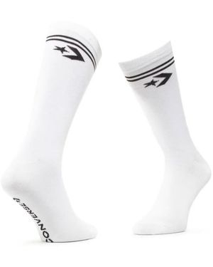 Converse Set Of 2 High Socks 39/42 Eu White Classic Comfortable Elastic Everyday Leisure Durable